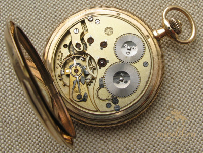 Карманные часы, IWC, золото 585 проба, 98.7 грамма, 52.8 мм. Швейцария, 1914г. PROBUS SCAFUSIA.