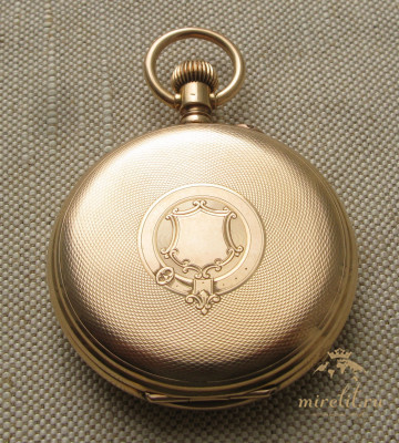 Карманные часы, H. MOSER & Cie., золото 56 проба, 132.5 грамма, 58мм. Качество Моле. Начало 20 века.