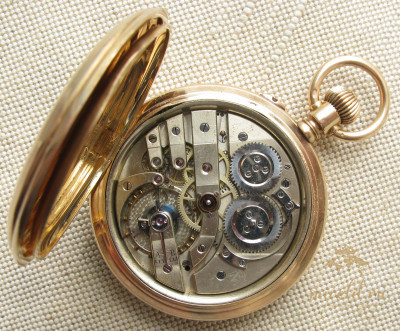 Карманные часы, H. MOSER & Cie., золото 56 проба, 132.5 грамма, 58мм. Качество Моле. Начало 20 века.