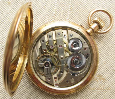 Карманные часы, H. MOSER & Cie., золото 56 проба, 128.8 грамма, 58 мм. Качество Лепин. Швейцария.