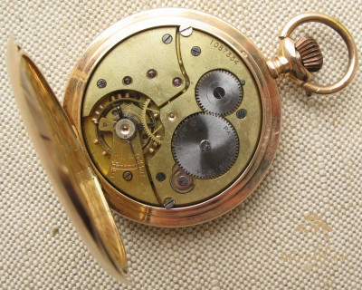 Карманные часы, ZENITH, золото 56 проба, Швейцария, 1909г. 115.7 грамма, 54.2мм.